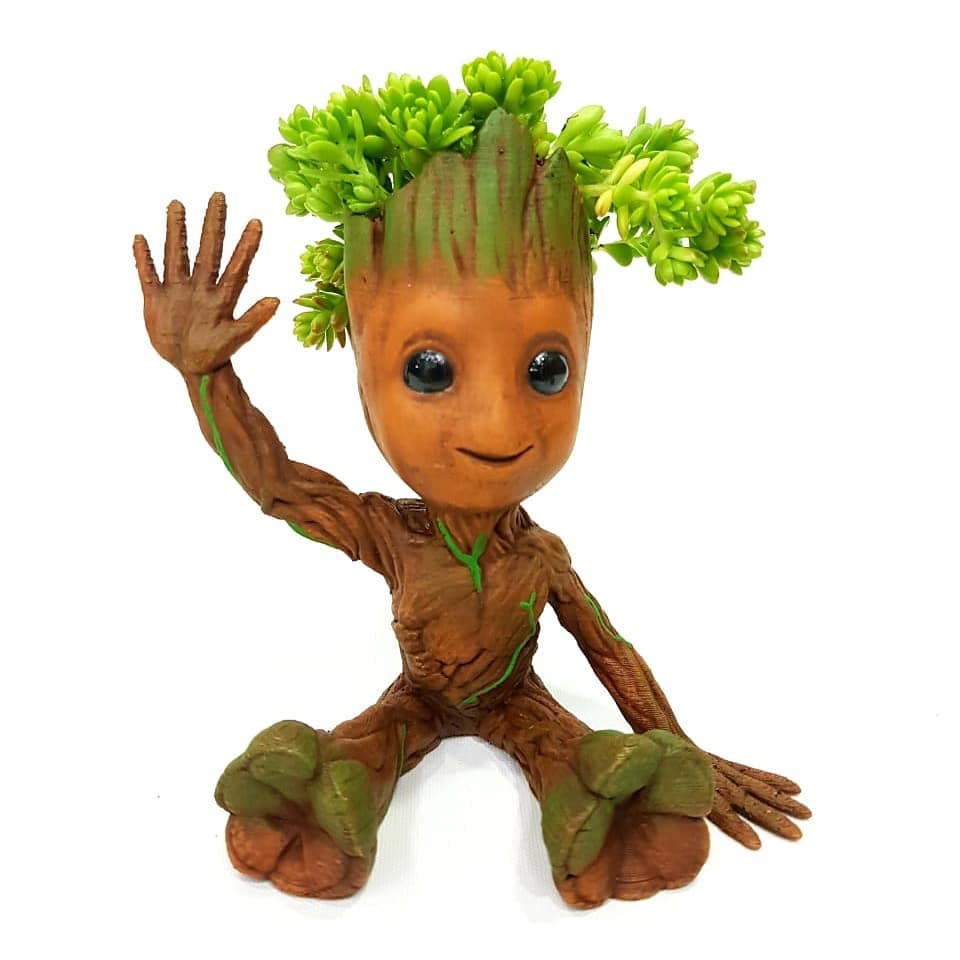 Cute Baby Groot Flower Pot / Air Plant Holder / Succulent Pot / 3D Printed / Model 004