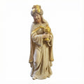 Elegant Nativity King Magus Figurine Holding Gift, Hand-Painted Christmas Statue with Gold Accents for Premium Holiday Displays