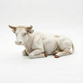 Nativity Bull Figurine Resting Ox Traditional Christmas Creche Animal Farm Decor for Manger Scene Holiday Display
