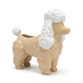 Modern Poodle Planter Decorative Dog Pot Sculptural Home Decor Unique Animal Planter for Succulents Desk Shelf Gift