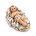 Baby Jesus Nativity Figurine Lying in Manger Hand Painted PLA Christmas Crèche Figure Religious Holiday Decor Collectible