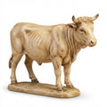 Standing Nativity Ox Figurine in PLA with Realistic Sculpted Detail Hand Finished Traditional Christmas Creche Animal for Indoor Display
