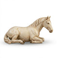 Resting Horse Nativity Figurine Handcrafted Look 3D Printed PLA Farm Animal for Christmas Creche Decor Classic Style