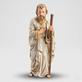 Saint Joseph Nativity Figurine Standing with Staff Hand-Painted Traditional Christmas Crèche Figure for Holy Family Display