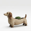 Dachshund Dog Planter Decorative Sculpture Cute Modern Desk Organizer Succulent Holder Home Office Gift Animal Decor