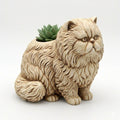 Persian Cat Planter Sculpture Decorative Animal Flower Pot Desk Organizer Home Decor Gift for Cat Lovers Indoor Display