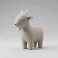 Pop Minimalist Goat Figurine Modern Farm Animal Decor Matte Neutral Tones Cute Standing Sculpture for Shelves Desks and Nurseries
