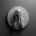 The Scream Reimagined - Sculptural Art Object Translating Painting into Volume | Contemporary Plaster Relief