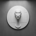 Modigliani Inspired Sculptural Relief - Painting to Sculpture Transition Wall Art in Matte Plaster Finish