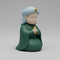 Minimalist King Gaspar Nativity Figurine 3D Printed Pop Style Wise Man with Incense Matte Finish Modern Christmas Decor