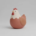 Pop Minimalist Hen Figurine 3D Printed Decorative Chicken Sculpture Matte Finish Modern Farm Decor Cute Animal Statue