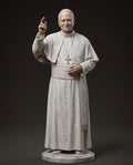 Pope Leo XIV Blessing Statue Catholic Devotional Figurine Papal Cassock Sculpture Religious Collectible Church Decor Vatican Pope Statue