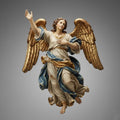 Italian Baroque Angel Figurine Announcing Pose Sculptural Winged Nativity Collector Display Religious Decor 3D Printed Statue Art