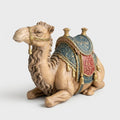 Italian Baroque Nativity Camel Figurine Seated with Ornate Saddle Classical Decorative Christmas Display Sculpture Accent Piece