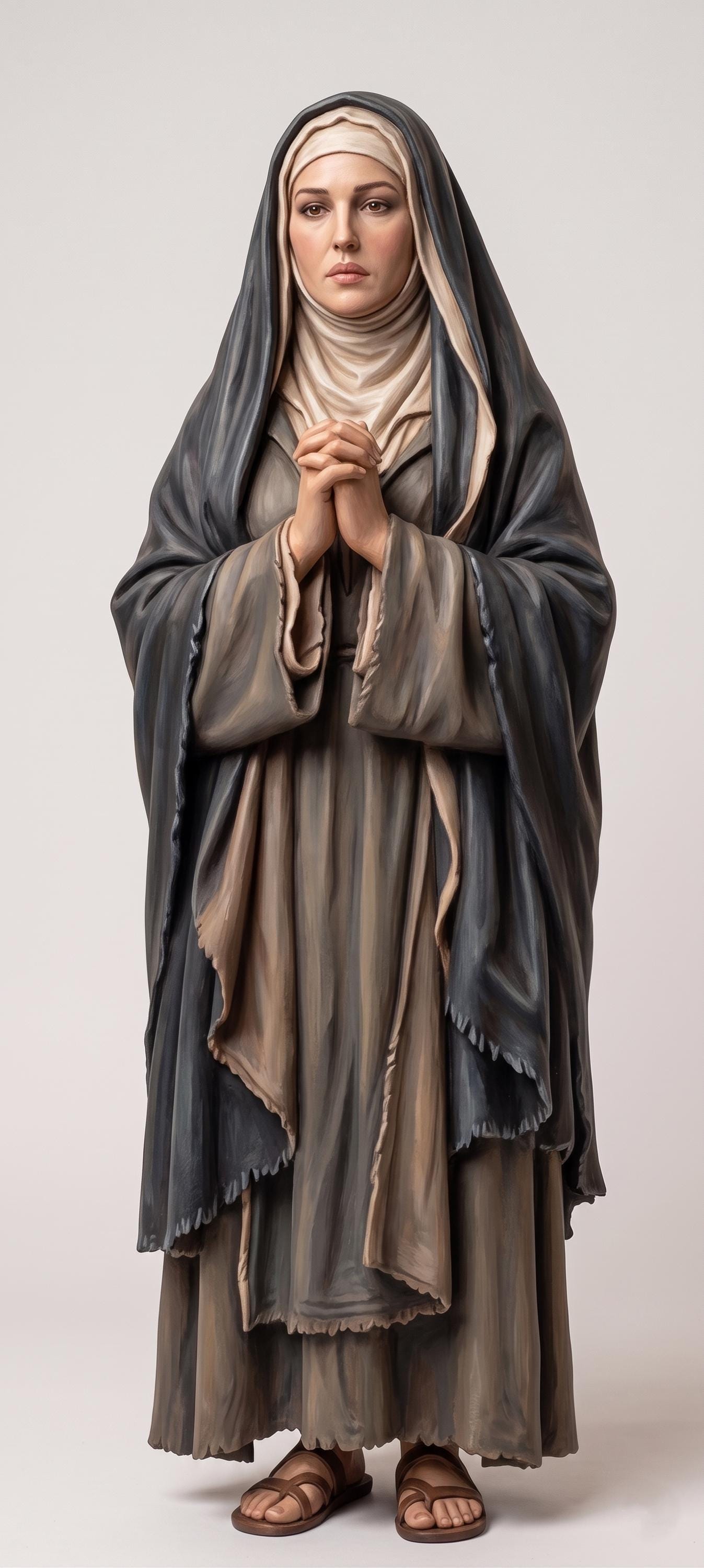 Biblical Historical Religious Figurine Mary Magdalene Inspired Collectible Devotional Sculpture Hand Painted Style Christian Decor Statue