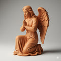 Angel Kneeling Figurine Nativity Terracotta Style Sculpture 3D Printed Christmas Decor Religious Collectible Custom Sizes Made Order