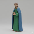 Wise Man Standing Low Poly Nativity Figurine 3D Printed Hand Painted Three Kings Christmas Decor Collectible Sculpture Made to Order