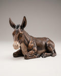 Italian Baroque Nativity Donkey Figurine Lying Down Classical Sculptural Style 3D Printed Decorative Christmas Creche Animal