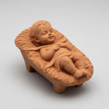 Baby Jesus Nativity Figurine Manger Terracotta Style Sculpture 3D Printed Christmas Decor Religious Collectible Custom Sizes