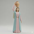 Village Woman Water Jug Low Poly Nativity Figurine 3D Printed Hand Painted Christmas Decor Collectible Sculpture Made to Order