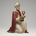 Wise Man Melchior Kneeling Iconographic Nativity Figurine 3D Printed Hand Painted Christmas Decor Collectible Religious Gift