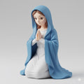 Anime Style Virgin Mary Kneeling Figurine Hand Painted Nativity Collectible Sculpture 3D Printed FDM Religious Christmas Decor Manga Gift