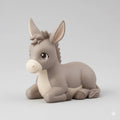 Anime Style Nativity Donkey Figurine Hand Painted Collectible Sculpture 3D Printed FDM Christmas Nativity Decor Manga Chibi Animal Gift