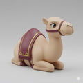Anime Style Nativity Camel Figurine Hand Painted Collectible Sculpture 3D Printed FDM Christmas Nativity Decor Manga Chibi Animal Gift
