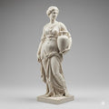 Nativity Woman Water Jug Renaissance Marble Figurine 3D Printed Hand Finished Christmas Decor Collectible Sculpture Made to Order