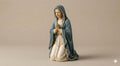Virgin Mary Kneeling Olot Style Nativity Figurine 3D Printed Hand Painted Christmas Decor Collectible Religious Sculpture