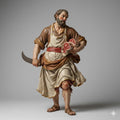 Butcher Italian Baroque Nativity Figurine 3D Printed Hand Painted Christmas Decor Collectible Sculpture