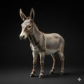 Nativity Donkey Standing Neapolitan Presepe Nativity Figurine 3D Printed Hand Painted Christmas Decor Collectible Sculpture Made to Order