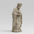 Wise Man Standing Vessel Stone Carved Nativity Figurine 3D Printed Three Kings Christmas Decor Collectible Sculpture Made to Order