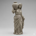 Village Woman Water Jug Stone Carved Nativity Figurine 3D Printed Christmas Decor Collectible Sculpture Custom Sizes Made to Order