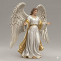 Angel Standing Open Arms Hyper Realistic Nativity Figurine Hand Painted 3D Printed Wings Christmas Decor Collectible Sculpture