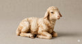 Nativity Lamb Resting Olot Style Figurine 3D Printed Hand Painted Christmas Decor Collectible Nativity Animal Sculpture