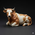 Nativity Ox Resting Neapolitan Presepe Nativity Figurine 3D Printed Hand Painted Christmas Decor Collectible Sculpture Made to Order
