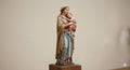Woman with Child Statue Side Embrace Catholic Figurine 3D Printed Hand Painted Devotional Sculpture Made to Order
