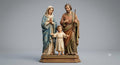 Holy Family with Child Jesus Statue Set 3D Printed Hand Painted Catholic Sculpture Religious Decor Made to Order