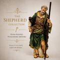 Italian Baroque Standing Shepherd Nativity Figurine with Staff Classical Religious Sculpture Christmas Display Collector Decor